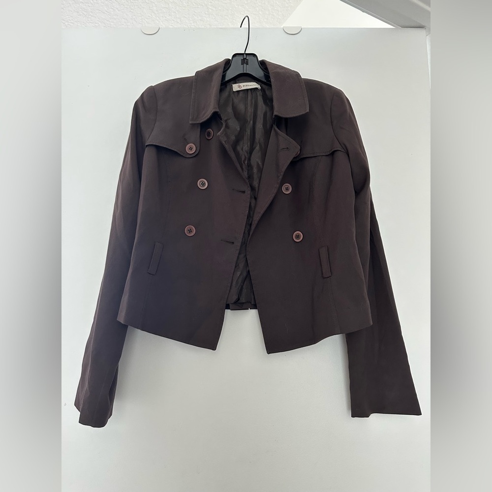 BCBGeneration Women’s Brown Button Blazer Jacket